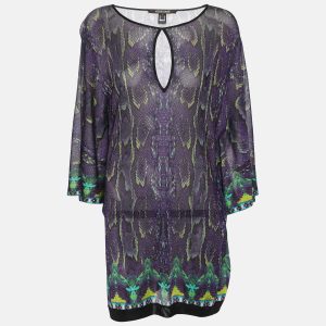Roberto Cavalli Multicolor Snake Print Viscose Belted Kaftan Top S, Shirts & Tops - Luxury Closet catalog