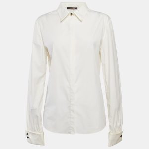 Roberto Cavalli Cream Cotton Long Sleeve Shirt L, Shirts & Tops - Luxury Closet catalog