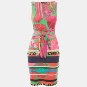 Roberto Cavalli Pink Printed Jersey Mini Dress S, Dresses - Luxury Closet catalog