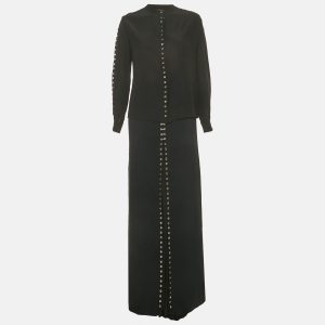 Roberto Cavalli Black Grommet Detail Skirt and Top Set M/L, Suits - Luxury Closet catalog
