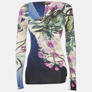 Roberto Cavalli Multicolor Printed Jersey Long Sleeve Top S, Shirts & Tops - Luxury Closet catalog