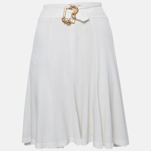 Roberto Cavalli White Jersey Embellished Waist Mini Skirt M, Skirts - Luxury Closet catalog