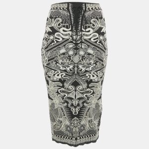 Roberto Cavalli Black Lurex Jacquard Lace-Up Pencil Skirt S, Skirts - Luxury Closet catalog
