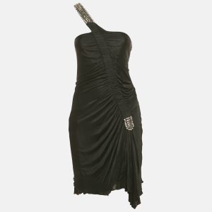 Roberto Cavalli Black Embellished Jersey One Shoulder Mini Dress M, Dresses - Luxury Closet catalog
