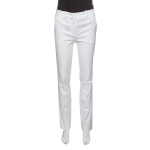 Roberto Cavalli Firenze White Cotton High Waist Straight Fit Pants M, Clothing - Luxury Closet catalog