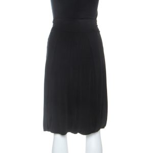 Roberto Cavalli Black Knit Gathered Detail Skirt S, Skirts - Luxury Closet catalog