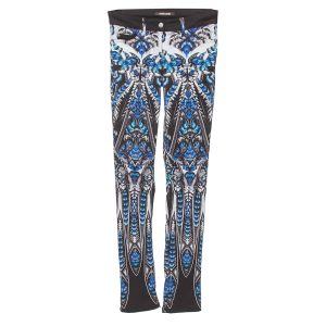 Roberto Cavalli Blue Cotton Printed Flared Bottom Jeans S, Jeans - Luxury Closet catalog