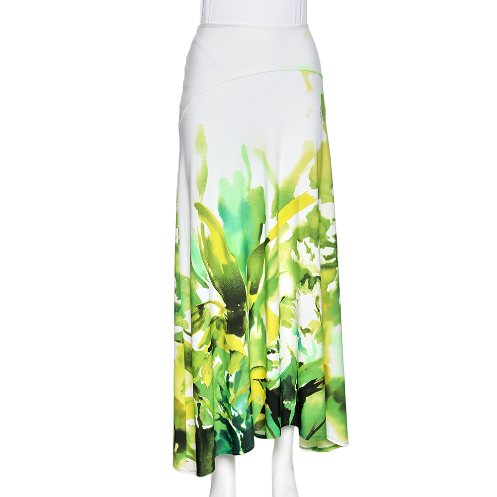 Roberto Cavalli Multicolored Printed Jersey Midi Skirt L, Skirts - Luxury Closet catalog