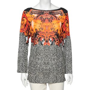 Roberto Cavalli Multicolor Printed Jersey Long Sleeves Top M, Shirts & Tops - Luxury Closet catalog