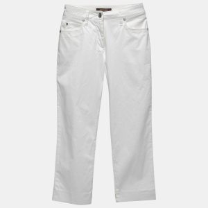 Roberto Cavalli White Cotton Capri Pants S, Clothing - Luxury Closet catalog