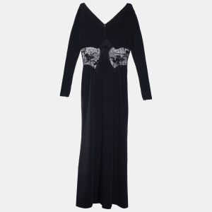 Roberto Cavalli Black Crepe & Embellished Lace Gown L, Dresses - Luxury Closet catalog