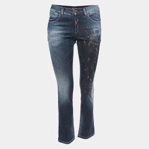 Roberto Cavalli Navy Blue Printed Denim Jeans S, Jeans - Luxury Closet catalog