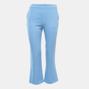 Class by Roberto Cavalli Blue Crepe Flared Trousers S, Clothing - Luxury Closet catalog