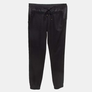 Roberto Cavalli Black Silk Trimmed Wool Elasticated Waist Joggers S, Clothing - Luxury Closet catalog