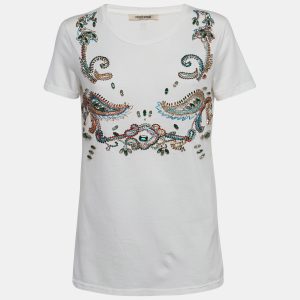 Roberto Cavalli White Crystal Embellished Knit Top M, Shirts & Tops - Luxury Closet catalog