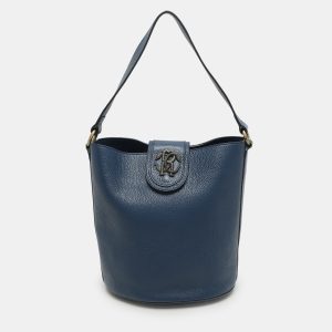 Roberto Cavalli Blue Leather Bucket Bag, Shoulder Bags - Luxury Closet catalog