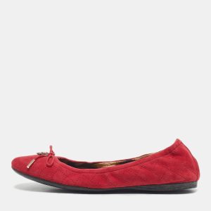 Roberto Cavalli Red Suede Scrunch Ballet Flats Size 39, Flats - Luxury Closet catalog