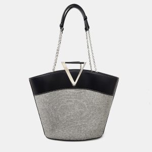 Roger Vivier Black Grey Canvas and Leather shoulder bag, Shoulder Bags - Luxury Closet catalog