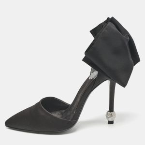 Roger Vivier Black Satin Crystal Embellished D'orsay Pumps Size 36, Pumps - Luxury Closet catalog