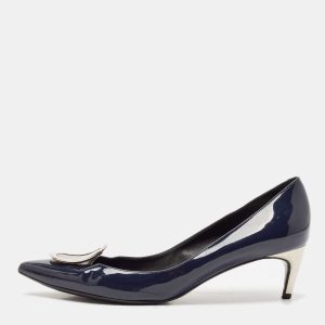 Roger Vivier Navy Blue Patent Leather Sexy Choc Pumps Size 41, Pumps - Luxury Closet catalog
