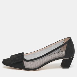 Roger Vivier Black Mesh and Suede Belle Vivier Pumps Size 36, Pumps - Luxury Closet catalog