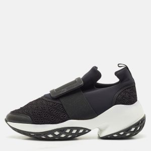 Roger Vivier Black/White Mesh and Neoprene Viv Run Sneakers Size 38.5, Athletic Shoes & Sneakers - Luxury Closet catalog