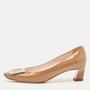 Roger Vivier Light Brown Patent Leather Trompette Pumps Size 37, Pumps - Luxury Closet catalog