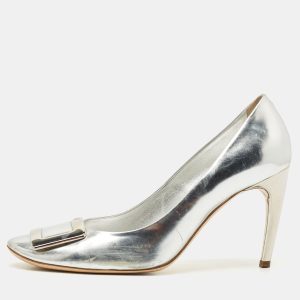 Roger Vivier Silver Leather Trompette Pumps Size 41, Pumps - Luxury Closet catalog