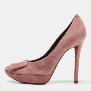 Roger Vivier Purple Suede Buckle Platform Pumps Size 37, Pumps - Luxury Closet catalog