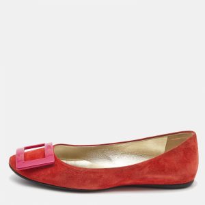 Roger Vivier Orange Suede Vivier Ballet Flats Size 35, Flats - Luxury Closet catalog