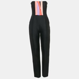 Roksanda Ilincic Black Wool Blend Pleated Strapless Jumpsuit M, Suits - Luxury Closet catalog