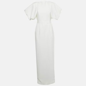 Roksanda White Crepe Puffed Sleeve Belted Maxi Dress M, Dresses - Luxury Closet catalog