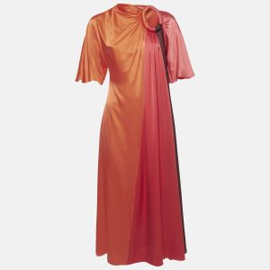 Roksanda Multicolor Satin Paneled Midi Dress M, Dresses - Luxury Closet catalog