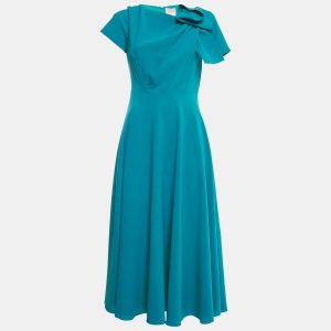 Roksanda Blue Crepe Ruffled Midi Dress M, Dresses - Luxury Closet catalog