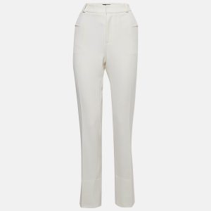 Roland Mouret X Net a Porter Off-White Crepe Straight Leg Trousers M, Clothing - Luxury Closet catalog