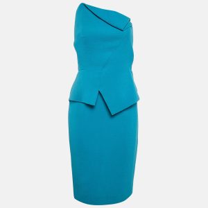 Roland Mouret Blue Wool Off-Shoulder Short Dress M, Dresses - Luxury Closet catalog