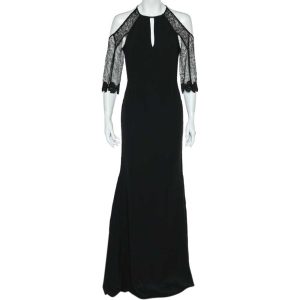 Roland Mouret Black Crepe & Lace Paneled Carrington Gown M, Dresses - Luxury Closet catalog
