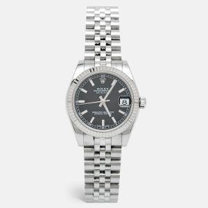 Rolex Black 18K White Gold Oystersteel Datejust 178274 Women's Wristwatch 31 mm, Watches - Luxury Closet catalog