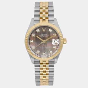 Rolex Grey Diamond 18k Yellow Gold Stainless Steel Datejust 278273 Automatic Women's Wristwatch 31 mm, Watches - Luxury Closet catalog