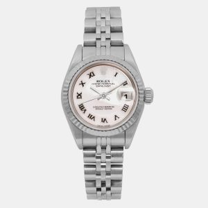Rolex MOP 18K White Gold Stainless Steel Datejust 79174 Automatic Women's Wristwatch 26 mm, Watches - Luxury Closet catalog