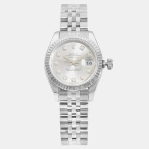 Rolex Silver Stainless Steel Datejust 179174 Automatic Women's Wristwatch 26 mm, Watches - Luxury Closet catalog