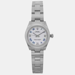 Rolex White Stainless Steel Oyster Perpetual 177200 Automatic Women's Wristwatch 31 mm, Watches - Luxury Closet catalog