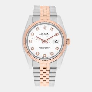 Rolex Datejust 116231 Automatic White 18k Rose Gold Stainless Steel Women's Wristwatch 36 mm, Watches - Luxury Closet catalog