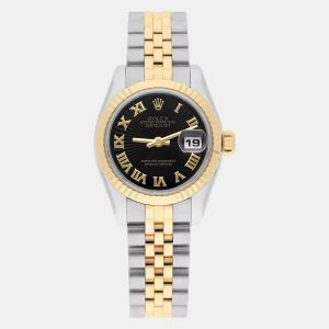 Rolex Datejust 179173 Automatic Black 18k Yellow Gold Stainless Steel Women's Wristwatch 26 mm, Watches - Luxury Closet catalog