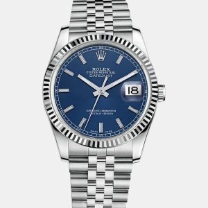 Rolex Datejust 116234 Automatic Blue 18k White Gold Stainless Steel Women's Wristwatch 36 mm, Watches - Luxury Closet catalog