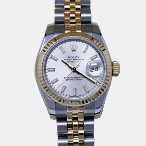 Rolex Datejust 179173 Automatic Silver 18k Yellow Gold Stainless Steel Women's Wristwatch 26 mm, Watches - Luxury Closet catalog