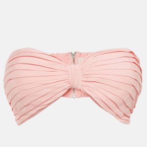 Ronny Kobo Pink Mayah Pleated Bandeau Top M, Shirts & Tops - Luxury Closet catalog