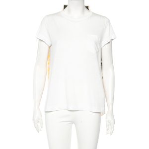 Sacai Multicolored Printed Back Chiffon & Linen Tunic T-Shirt S, Shirts & Tops - Luxury Closet catalog