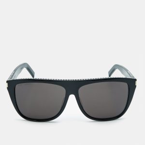Saint Laurent Black SL1 022 Flattop Square Sunglasses, Sunglasses - Luxury Closet catalog
