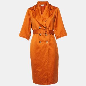 Saint Laurent Orange Cotton Blend Trench Coat M, Coats & Jackets - Luxury Closet catalog
